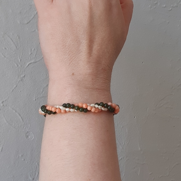 Jade-Pearl-Coral Bracelet - Picture 1 of 7